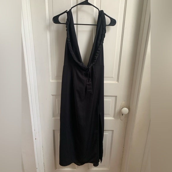 Abercrombie & Fitch Black Midi Dress Large - Picture 7 of 10